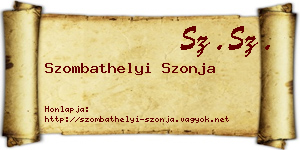 Szombathelyi Szonja névjegykártya
